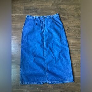 Women’s Plus Long Modest Denim Skirt Crossroads Sz 18 Maxi. #27